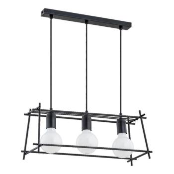  Csillár zsinóron NETI 3xE27/15W/230V fekete  kép