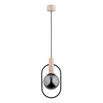  Csillár zsinóron NIKI 1xE14/10W/230V fekete/bézs  kép