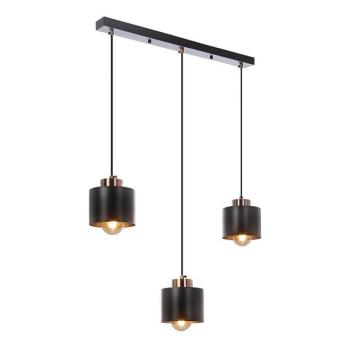  Csillár zsinóron OLENA 3xE27/60W/230V fekete  kép