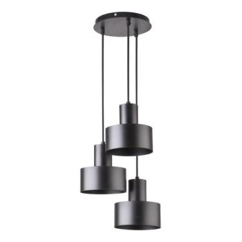  Csillár zsinóron RIF 3xE27/60W/230V fekete  kép