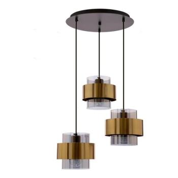  Csillár zsinóron SPIEGA 3xE27/60W/230V arany/fekete  kép