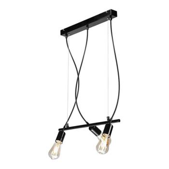 Csillár zsinóron TARO 3xE27/60W/230V fekete  kép