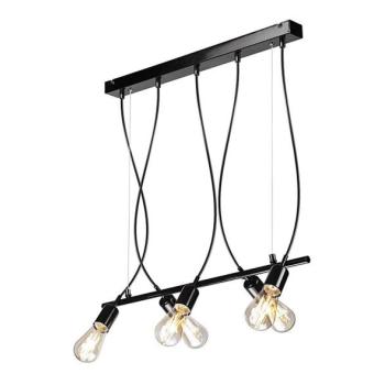  Csillár zsinóron TARO 5xE27/60W/230V fekete  kép