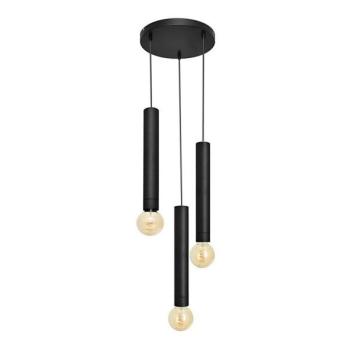  Csillár zsinóron TUBA 3xE27/15W/230V fekete  kép