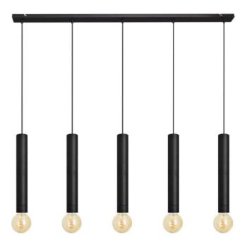  Csillár zsinóron TUBA 5xE27/15W/230V fekete  kép