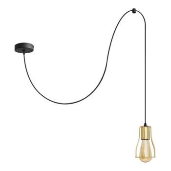  Csillár zsinóron TUBE 1xE27/15W/230V fekete/arany  kép