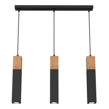  Csillár zsinóron TULUM 3xGU10/60W/230V fekete  kép
