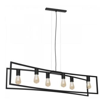  Csillár zsinóron TUNJA 6xE27/60W/230V fekete  kép