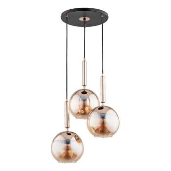  Csillár zsinóron VOLDA 3xE27/15W/230V átm. 52 cm réz  kép