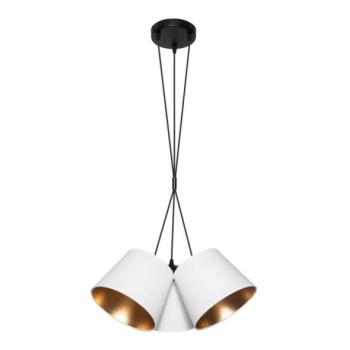  Csillár zsinóron ZOMA 3xE27/60W/260V fehér/réz  kép