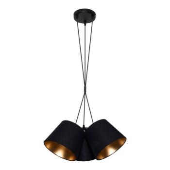 Csillár zsinóron ZOMA 3xE27/60W/260V fekete/réz  kép