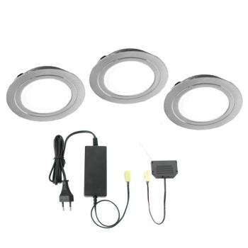 Cubic 55 kerek LED reflektor 3 darabos szettben kép