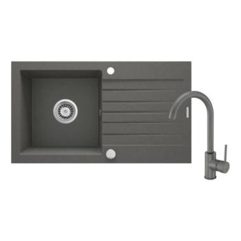 Deante Deante ZQZVT113 ZORBA 76x44 cm gránit mosogató + csaptelep antracit  kép