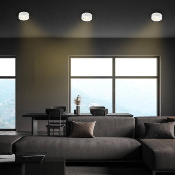 Desi LED-es süllyesztett lámpa, fehér, Ø9cm, be/ki, 3000 K kép