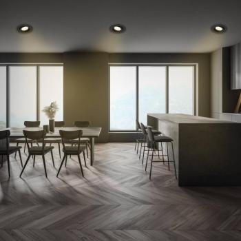 Desi süllyesztett LED lámpa, fekete, Ø9cm, dimmelhető, 3000K kép