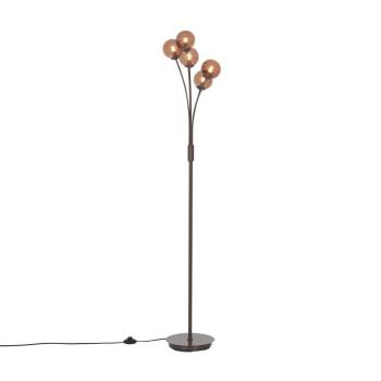 Design állólámpa bronz színű bronz üveggel, 5 égős - Athén kép
