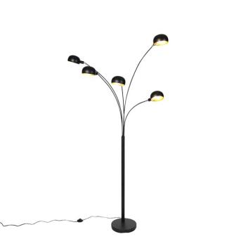 Design állólámpa fekete 5-lámpás - Sixties kép