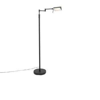 Design állólámpa fekete, beépített LED-del és érintőképernyős fényerő-szabályzóval - Notia kép