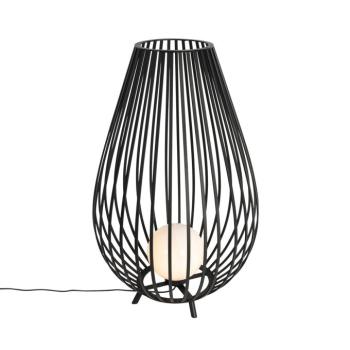 Design állólámpa fekete opál üveggel 110 cm - Angela kép
