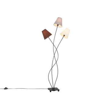 Design állólámpa fekete szövetbúrákkal 3-lámpás - Melis kép