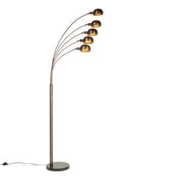 Design állólámpa sötét bronz arannyal 5 lámpás - Sixties Marmo kép
