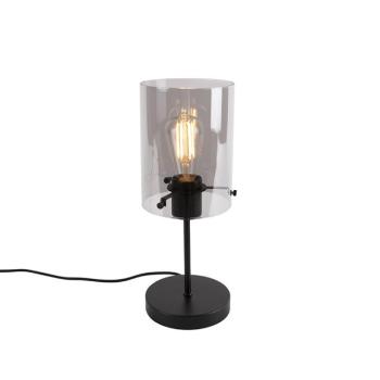 Design asztali lámpa fekete füstüveggel állványon - Dome kép