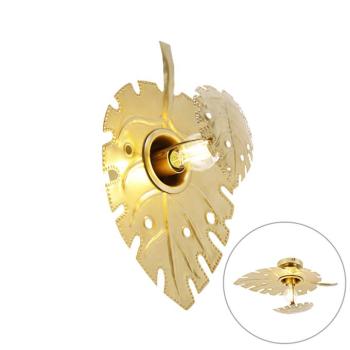Design fali lámpa antik arany - Carballo kép
