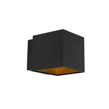 Design fali lámpa fekete/arany LED-del - Caja kép