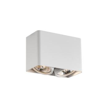 Design felületre szerelt spotlámpa fehér GU10 70mm 2-lámpás forgatható és dönthető - Vox kép