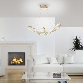 Design függőlámpa arany LED-del 91 cm - Belinda kép