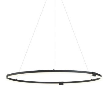 Design függőlámpa fekete 120cm LED-del, 3 lépésben dimmelhető - Anello kép