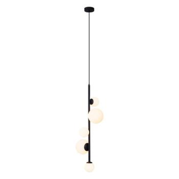 Design Függőlámpa Fekete, 5 Fényforrással, Matt Üveggel - Vertical kép