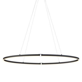 Design függőlámpa fekete ovális 120cm LED-del, 3 lépésben dimmelhető - Ovallo kép