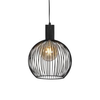 Design kerek lámpa fekete 30 cm - Dos kép