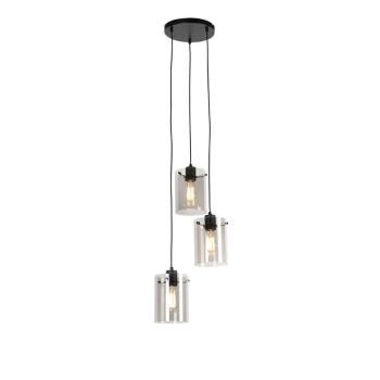 Design lógó lámpa fekete füstüveggel 3-lámpás - Dome kép