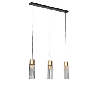 Design lógólámpa fekete arannyal 3-lámpás - Maura kép