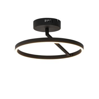 Design mennyezeti lámpa fekete, beépített LED-del, 3 fokozatú fényerőszabályzóval - Anello kép
