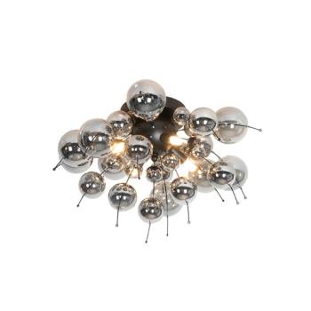 Design mennyezeti lámpa fekete füstüveggel 4 lámpás - Explode kép