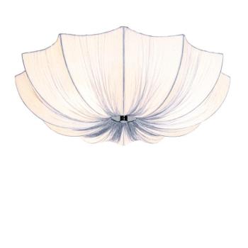 Design mennyezeti lámpa szürke selyem 52 cm 3-lámpás - Plu kép