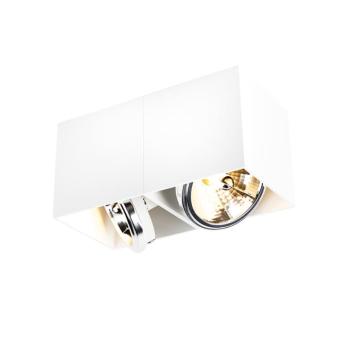 Design mennyezeti spotlámpa fehér téglalap alakú 2 lámpás - Box kép