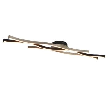 Design plafondlamp zwart met zilver incl. LED dimbaar - Blaze kép