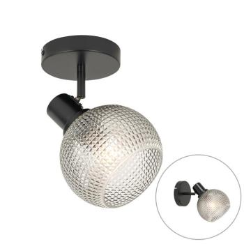 Design spotlámpa fekete füstüveggel - Chico kép