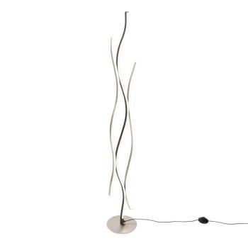 Design vloerlamp zwart met zilver incl. LED dimbaar - Blaze kép