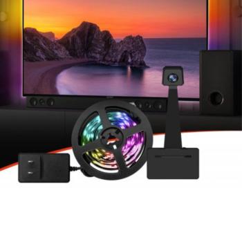 Digitális LED szalag szett kamerával , TV képernyő követő funkcióval , RGB + IC (digitális) , dimmelhető , 5.5m , WIFI/Bluetooth , TUYA , LEDISSIMO AMBIENT LIGHT , CSOMAGOLÁSSÉRÜLT kép