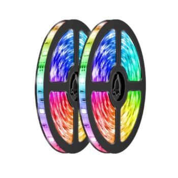DIGITÁLIS LED szalag szett (vezérlő+tápegység+távirányító) , 10 m , RGB kép