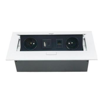  Dönthető aljzatsín 2x 230V + USB kép