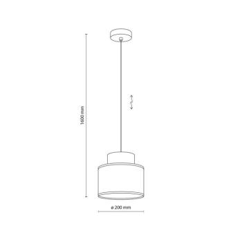 Duo függőlámpa, juta ernyő, petrol/természetes barna, Ø 20 cm kép