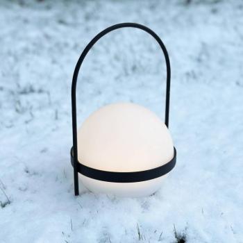 Dyberg Larsen LED napelemes lámpa Summer, fehér/fekete Magasság 26 cm kép