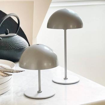 Dyberg Larsen LED újratölthető asztali világítás Along, ezüst színű, 20 cm kép
