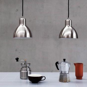 Dyberg Larsen Skagen függőlámpa, acél színű, Ø 16 cm kép